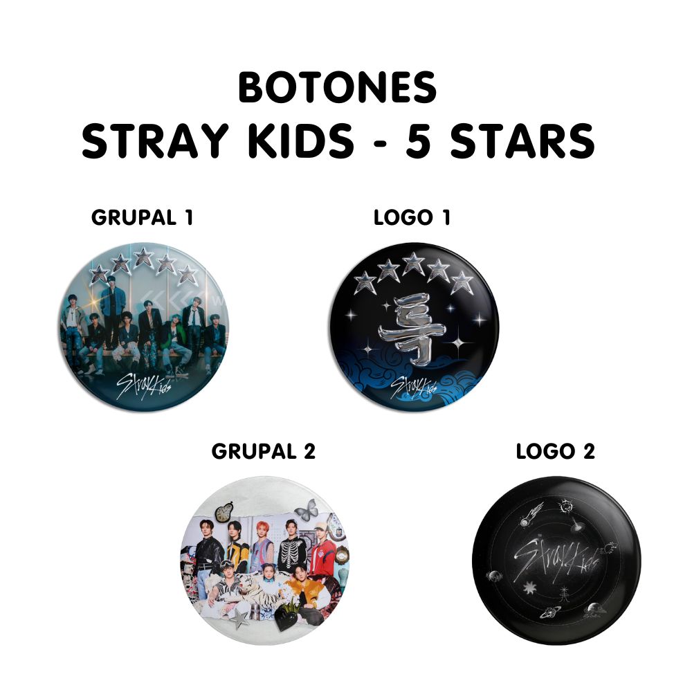 BOTONES STRAY KIDS 5 STARS